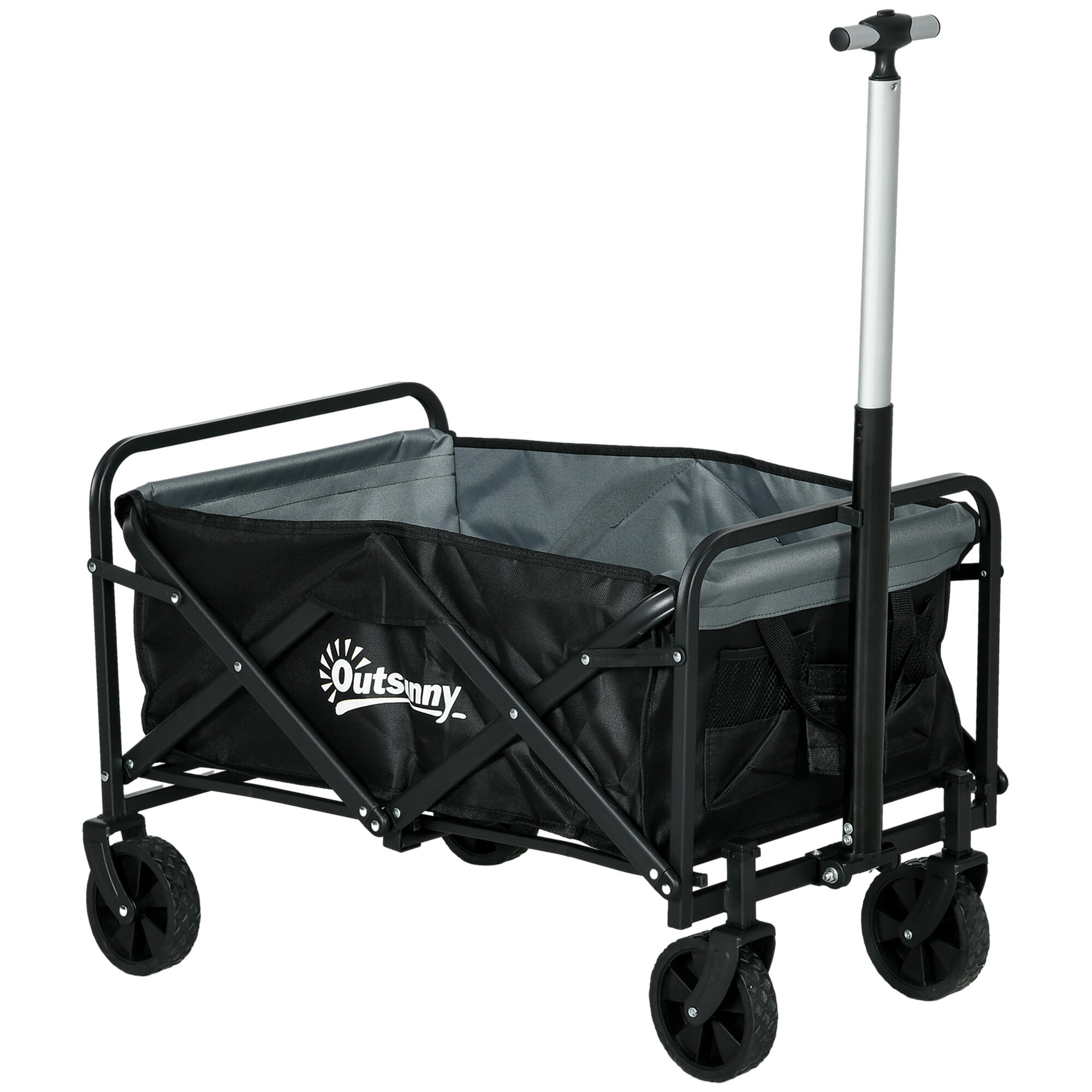 OUTSUNNY Carrinho de transporte preto Outsunny
