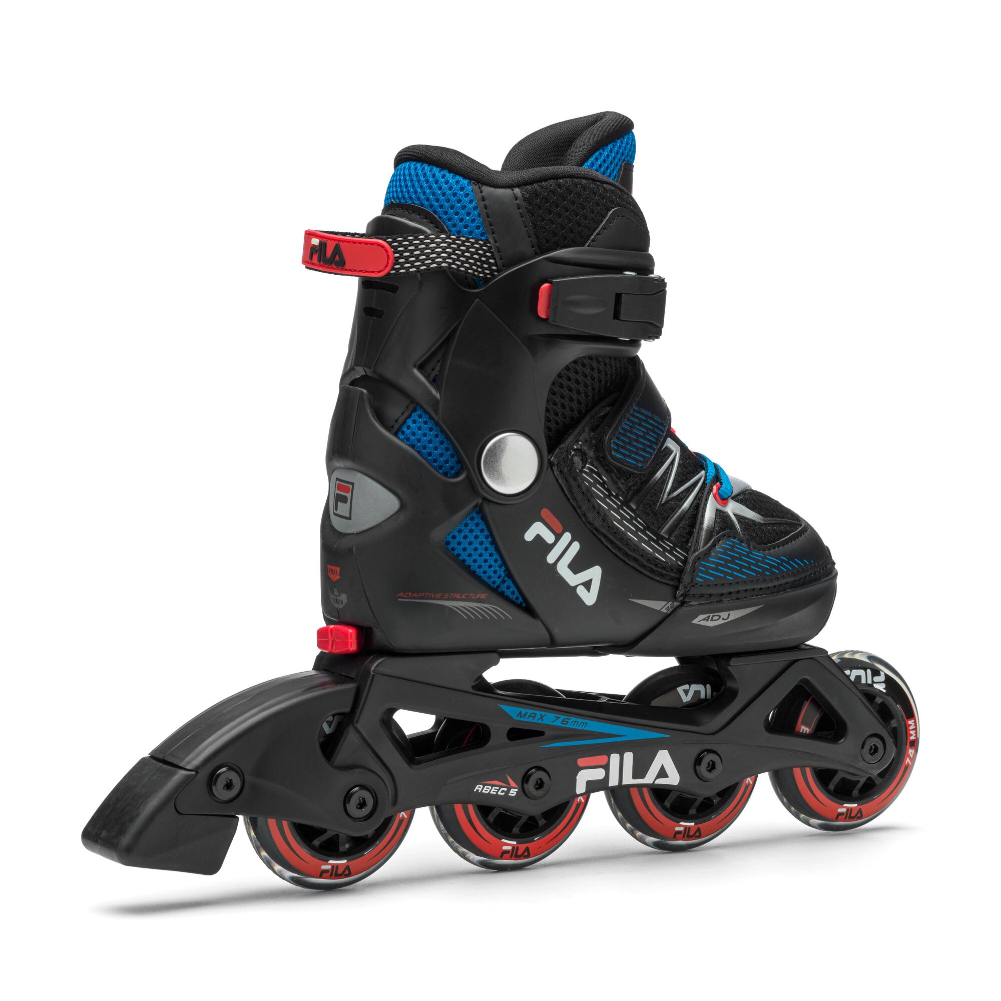 FILA X-One — Patins Inline Infantil Ajustáveis, Rodas 76 82A, ABEC 5 4/5