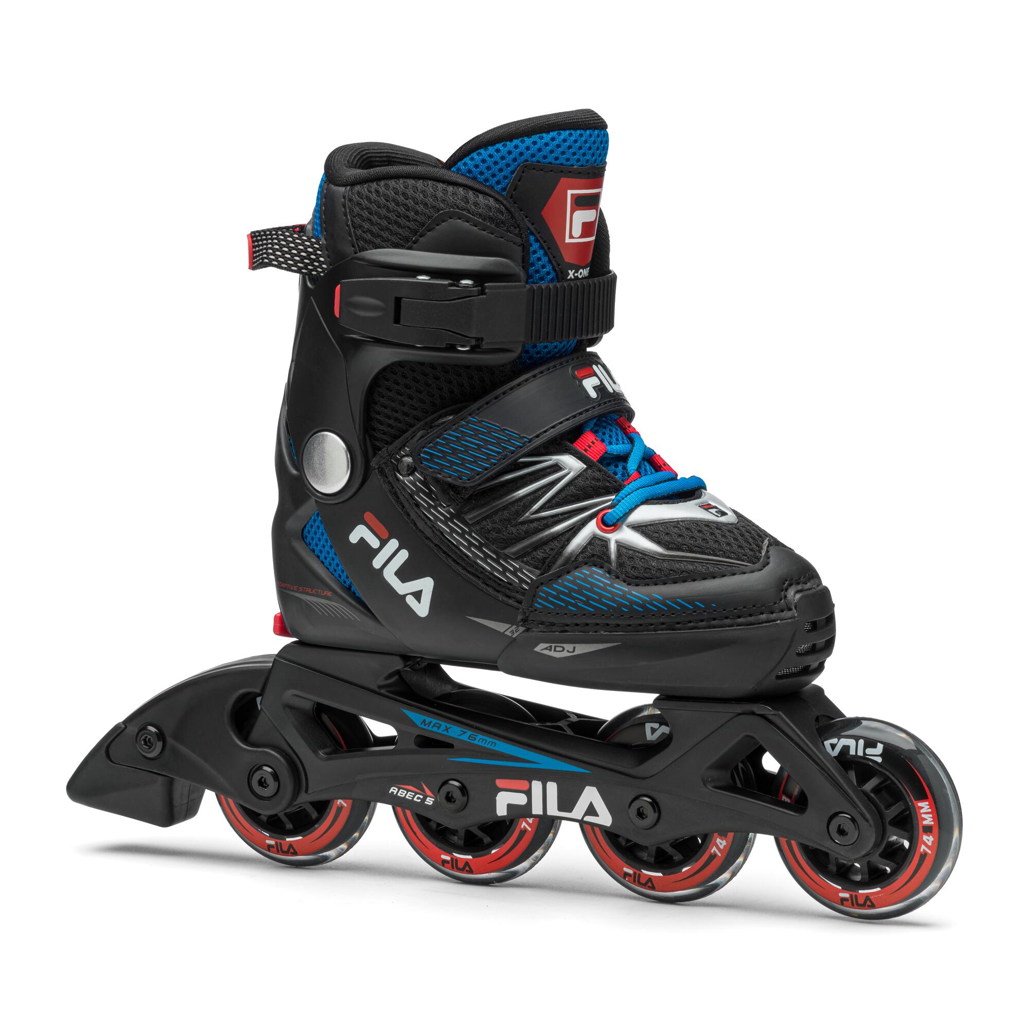 FILA X-One — Patins Inline Infantil Ajustáveis, Rodas 76 82A, ABEC 5 3/5