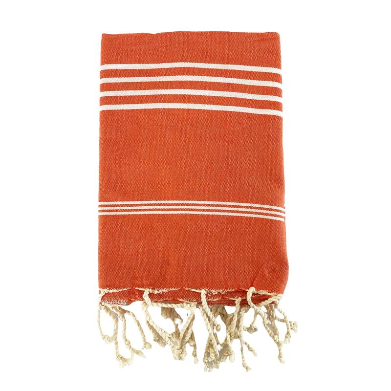 Fouta Kolora tradizionale arancione 100x200 190g/mq