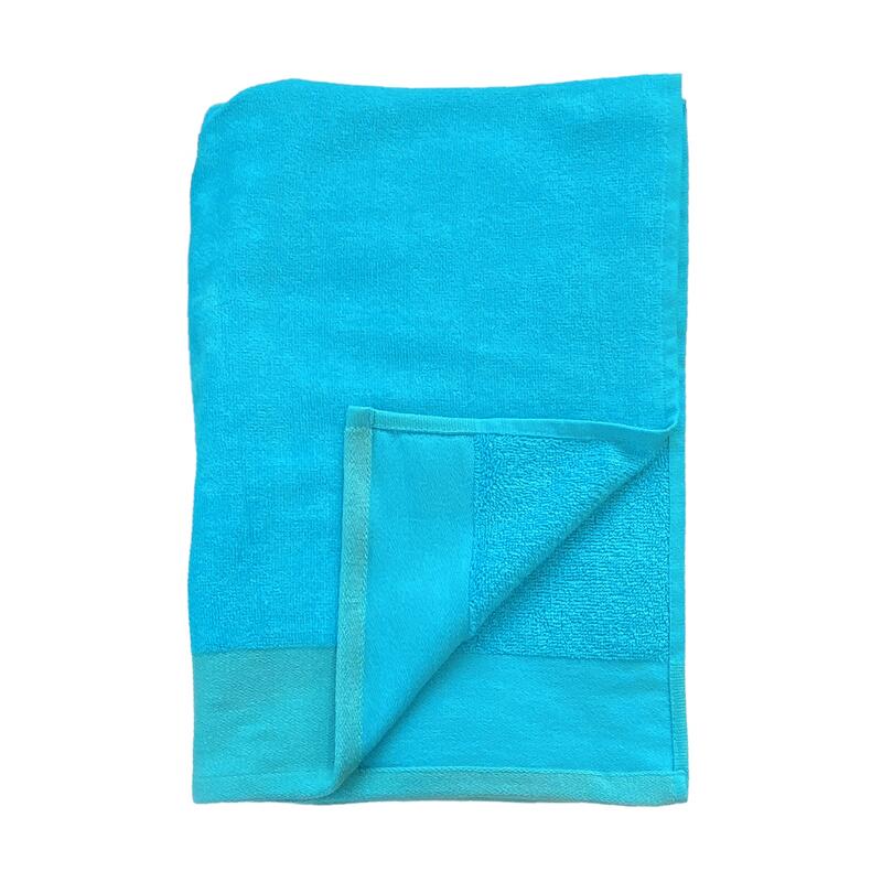 Asciugamano in velluto liscio turchese Shady 90x160 370g/mq