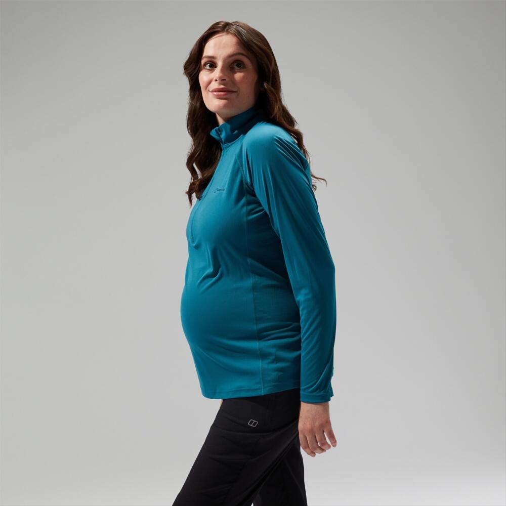 Women's 24/7 Half Zip Maternity Long Sleeve Tech Tee 2/7