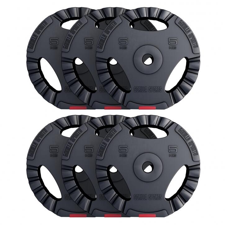 Dischi Gripper Gorilla Sports 1,25–15 kg Plastica con Maniglie 6/7