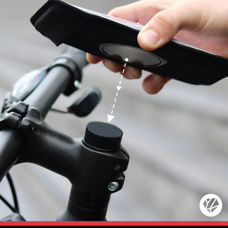 Soporte para teléfono con horquilla para bicicleta (Teléfono 2XL)