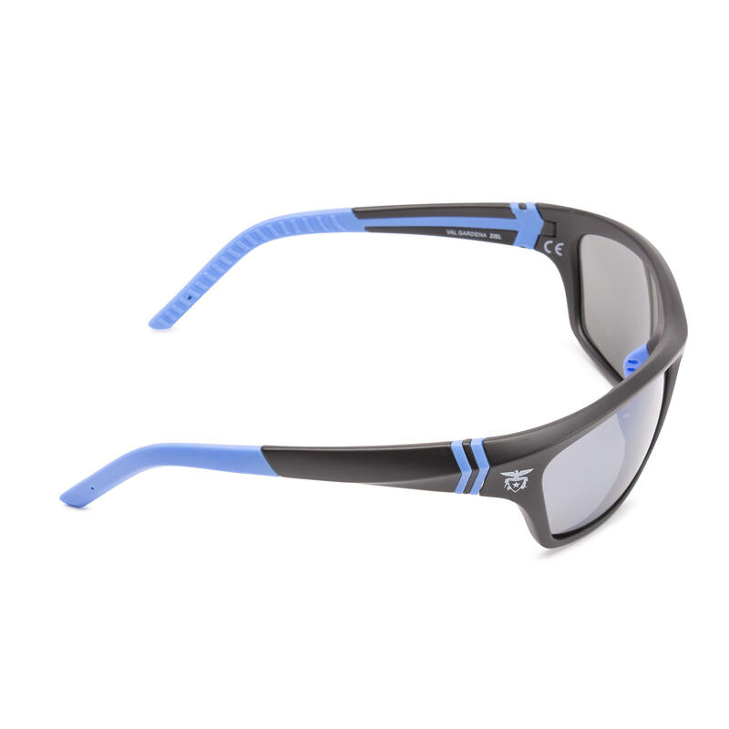 Occhiale da sole sportivo unisex Val gardena nero lenti UV-POLAR approvato CAI