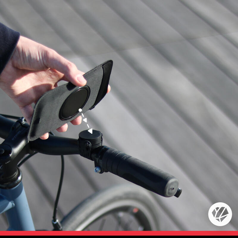 Soporte magnético para smartphone para manillar de bicicleta (Smartphone XL)