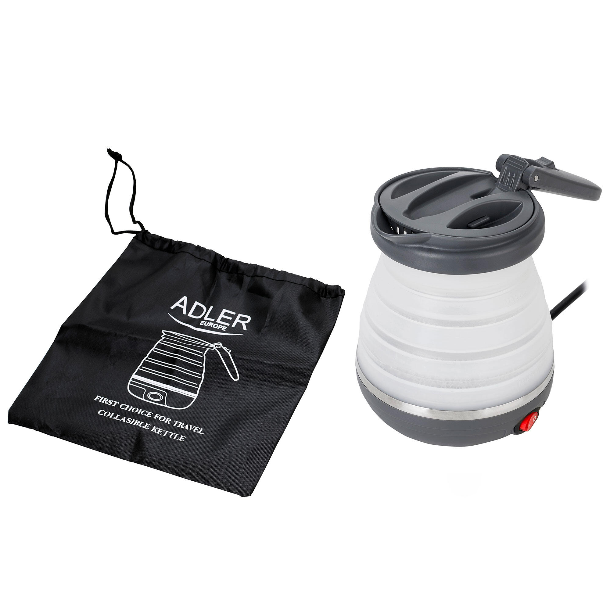 Hervidor de Agua Eléctrico Plegable 0,6 L Silicona Libre de BPA  Adler 4/7
