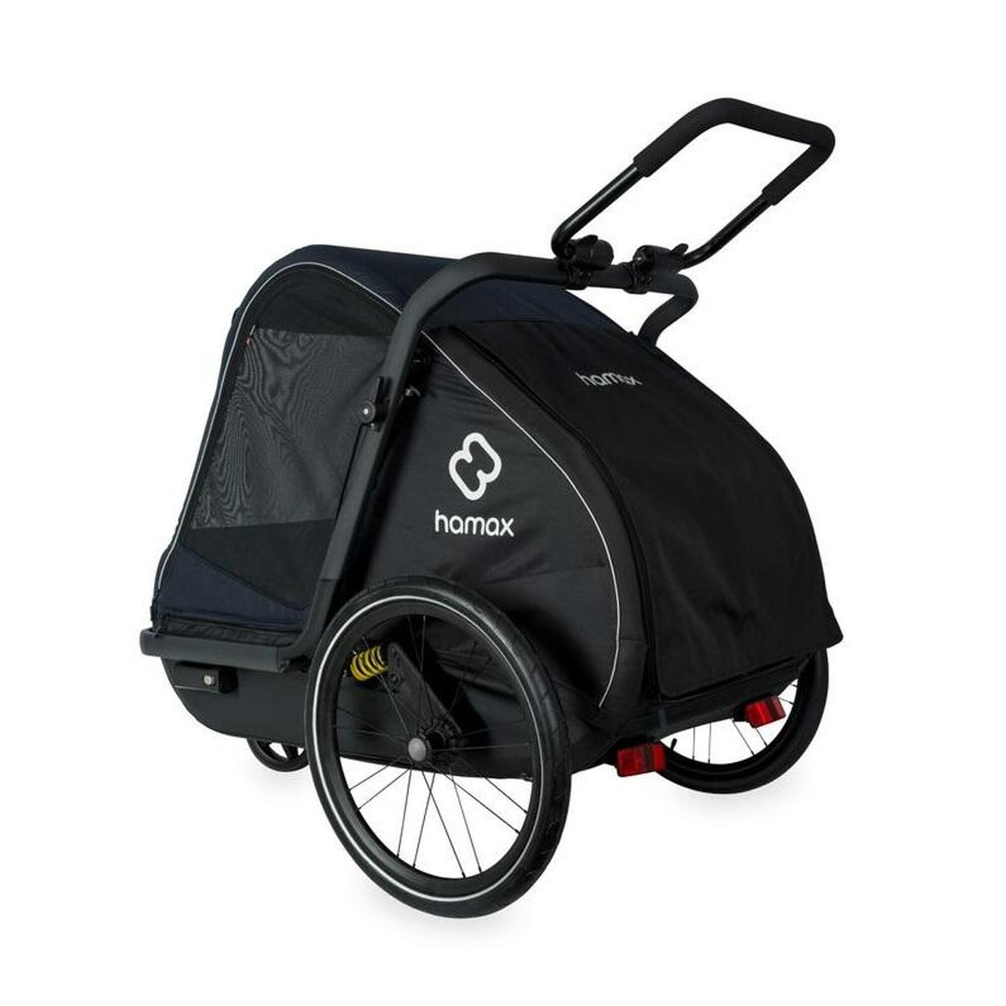 Hamax - Porte-chien Hamax Pluto L Pour Chiens Jusqu'à 45 Kg - Remorque À Vélo - Bleu|noir - Decathlon