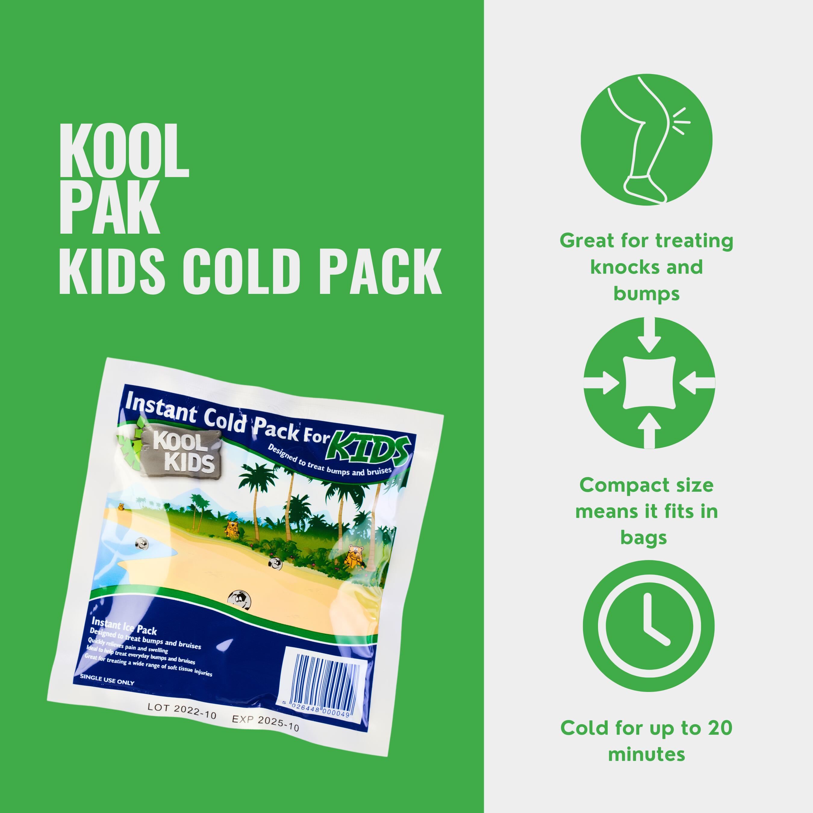 Koolpak Kids Instant Ice Pack 15 X 16 cm Pk 80 3/4