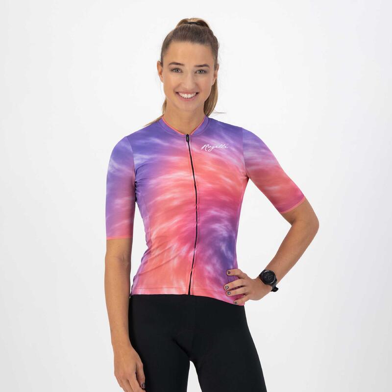 Fietsshirt Korte Mouwen Dames Tie Dye