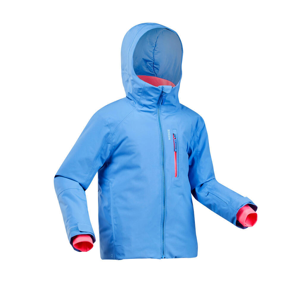 WEDZE Refurbished Kids Warm and Waterproof Ski Jacket 550 - Blue - A Grade