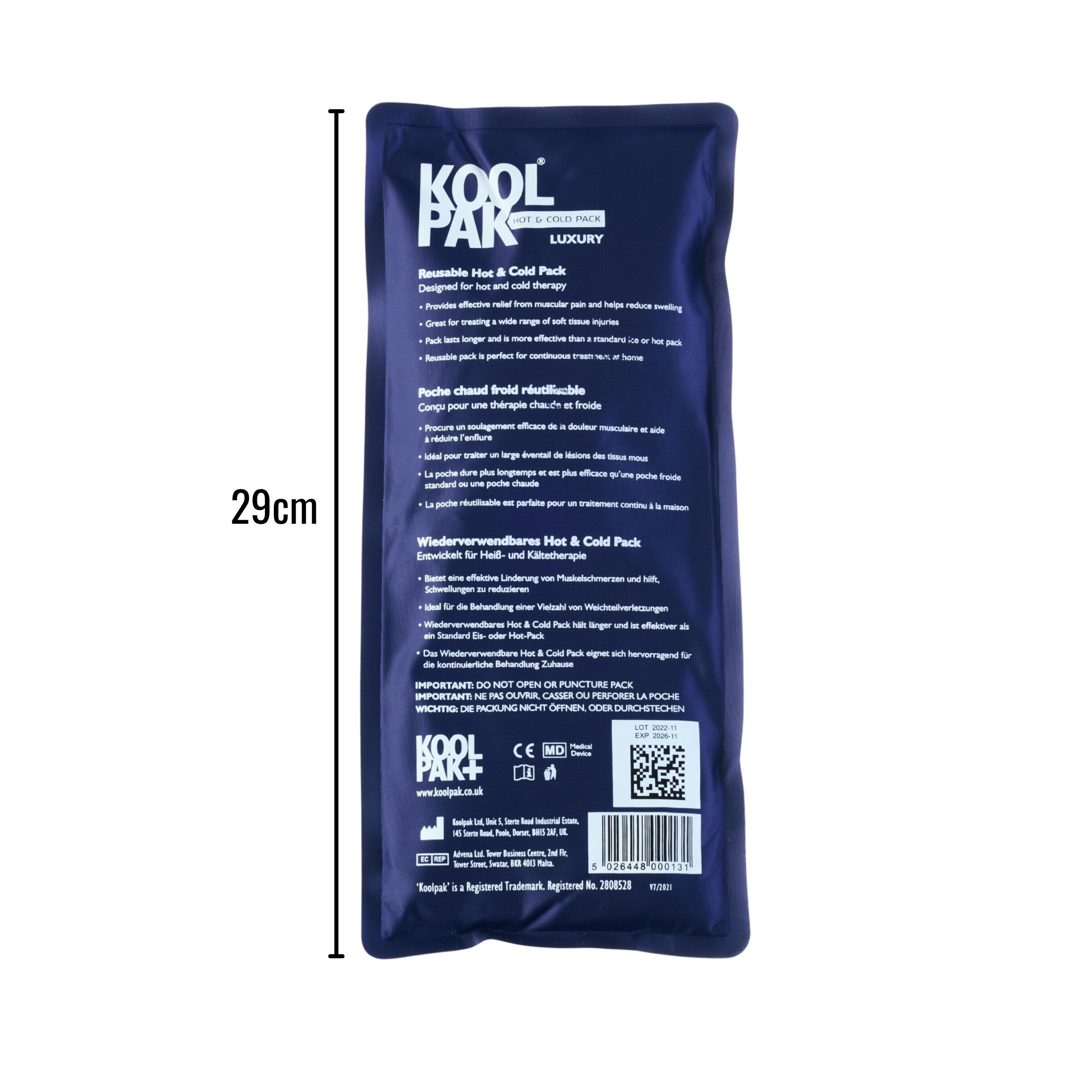 Koolpak Luxury Reusable Hot & Cold Pack - 12 X 29cm - Pack Of 20 4/5