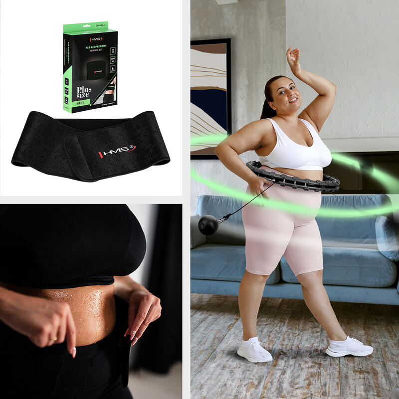 Zestaw Hula Hop HHW11 z wypustkami i obciążnikiem + pas BR163 Plus Size HMS