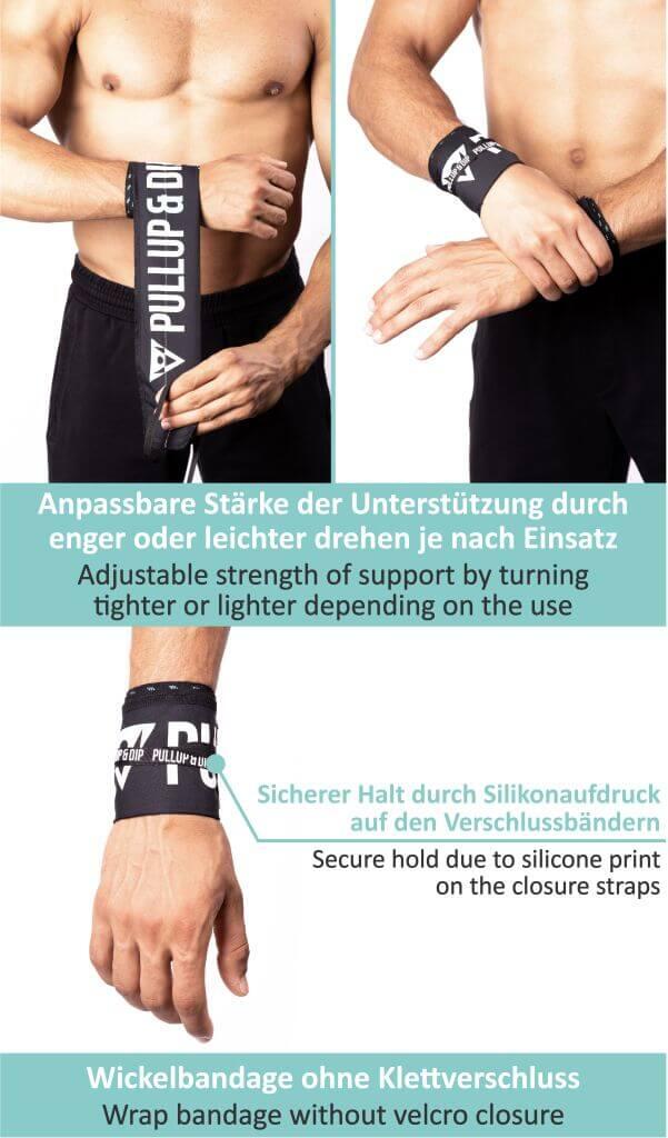 Handgenlenkbandagen Wickelbandagen für Calisthenics, Crosstraining, 5/8