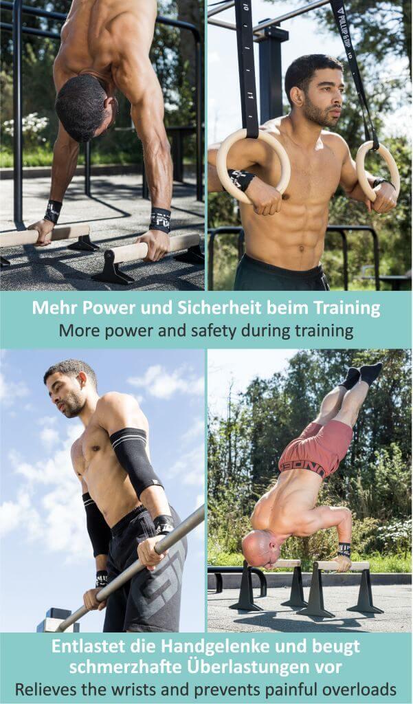 Handgenlenkbandagen Wickelbandagen für Calisthenics, Crosstraining, 3/8