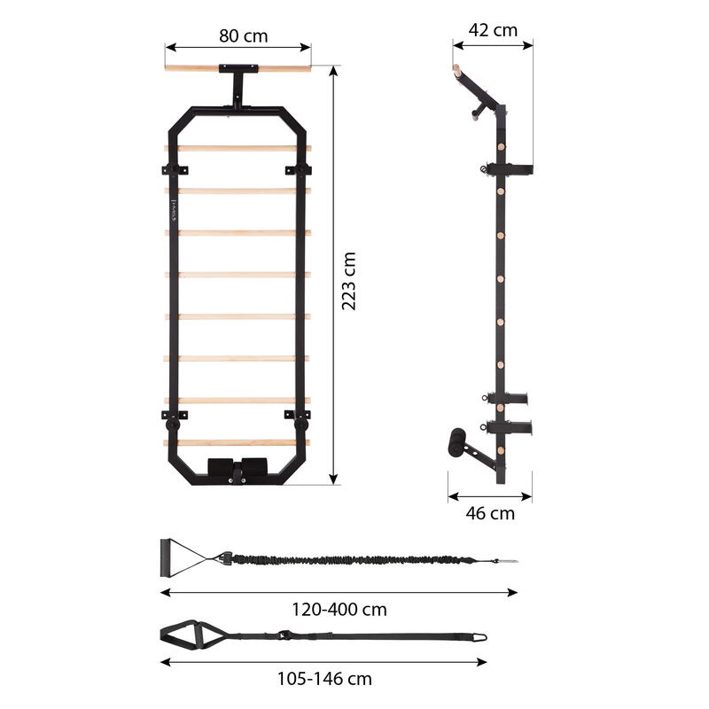 Espalier multifonctionnel pour montage mural dw2708 HMS