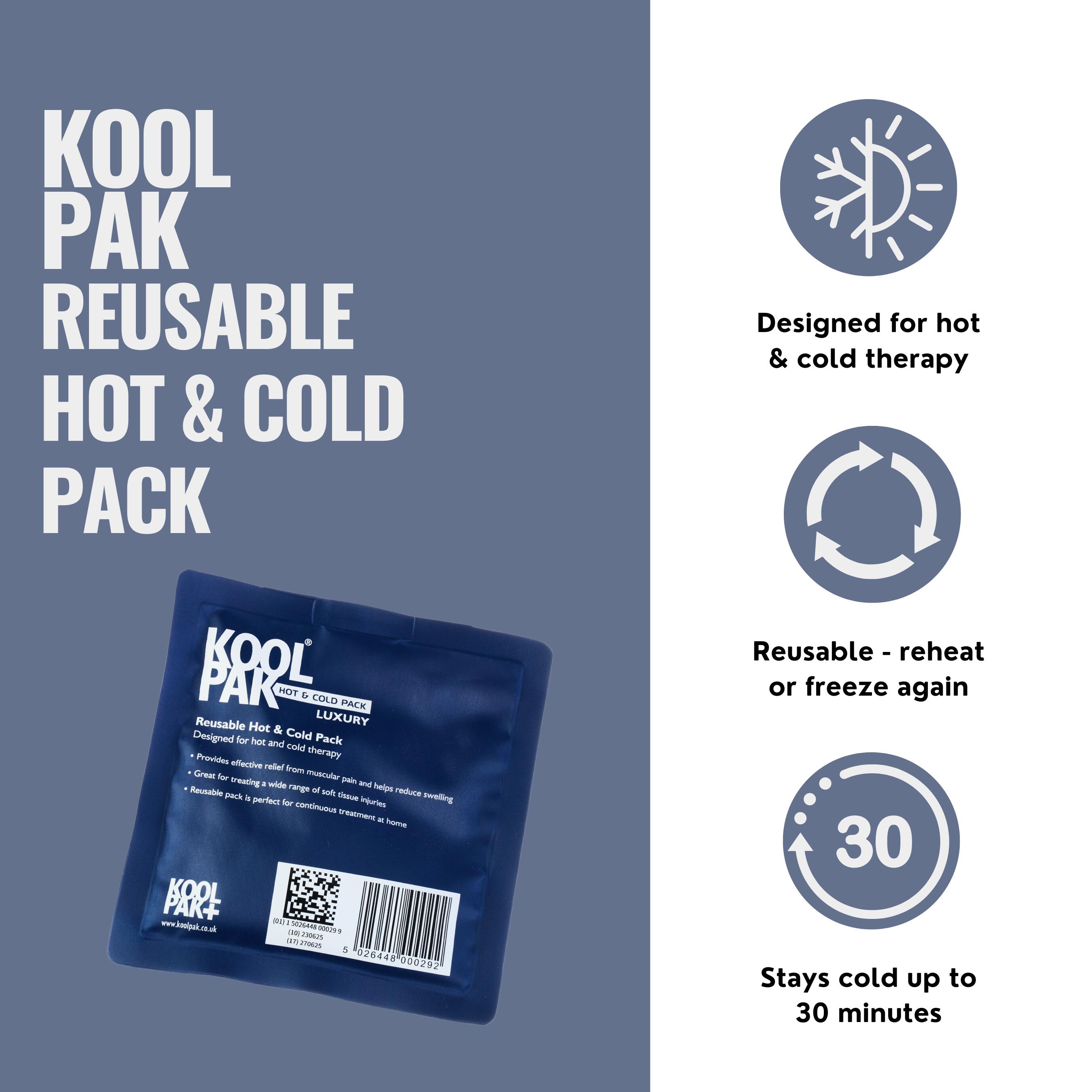Koolpak Luxury Reusable Hot & Cold Pack - 13 x 14cm Pack of 10 3/5