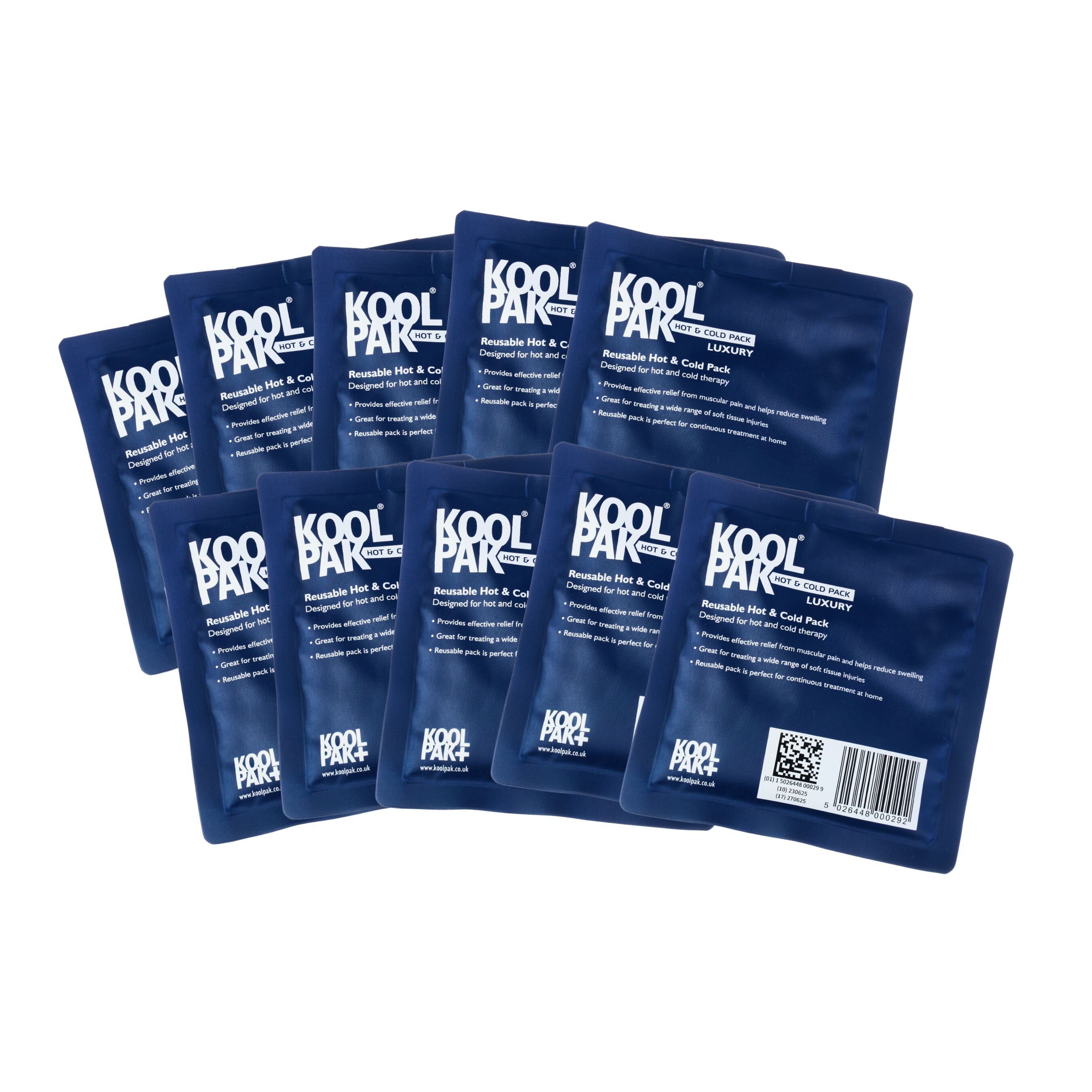 KOOLPAK Koolpak Luxury Reusable Hot & Cold Pack - 13 x 14cm Pack of 10