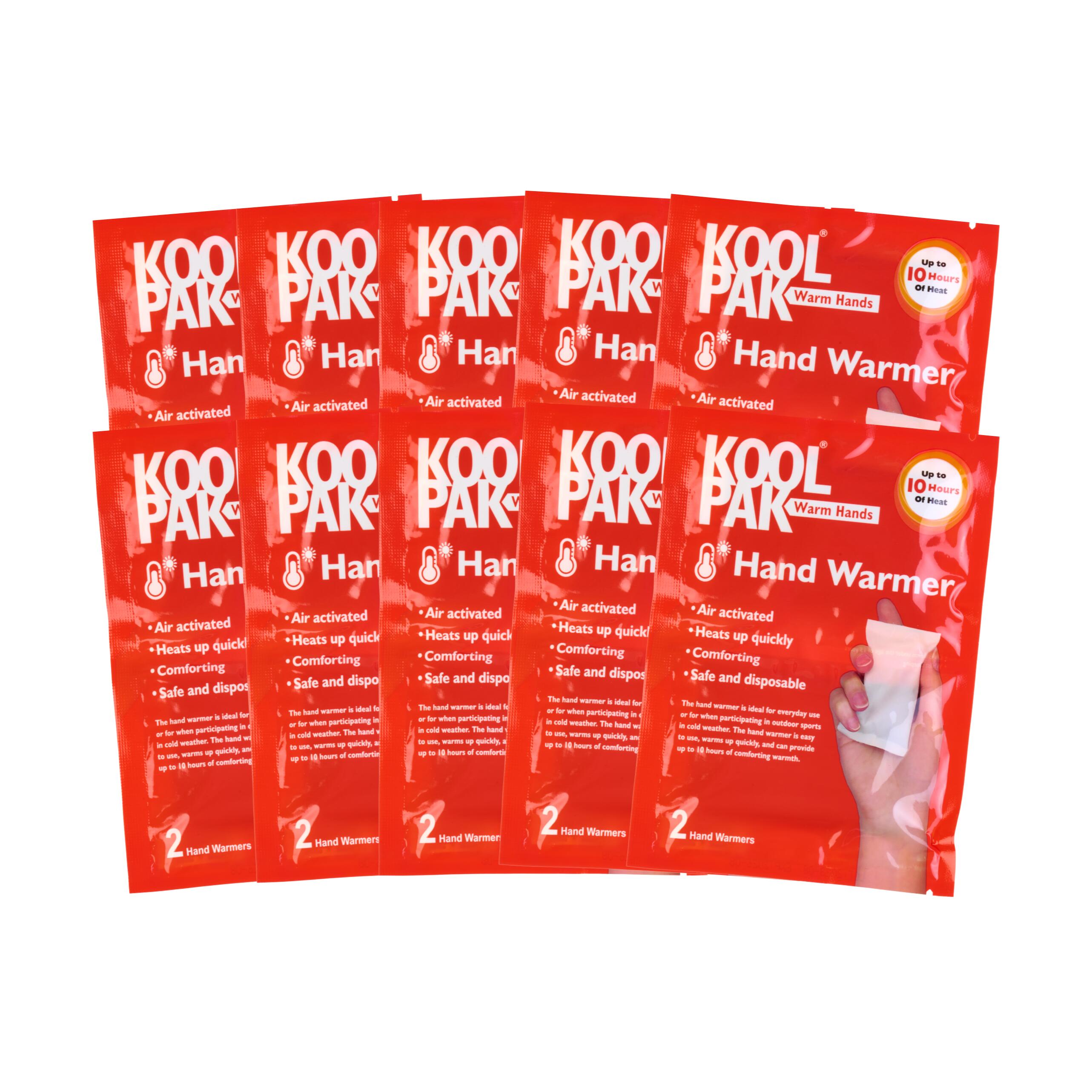 KOOLPAK Koolpak Hand Warmer for Cold Weather - 2 Pack - Includes 10 Packs