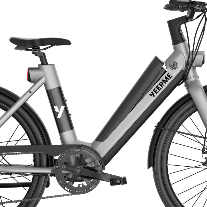 Vélo électrique YEEP.ME DAY PLUS Gris 26’’ 60km + Porte-Bagage Arrière