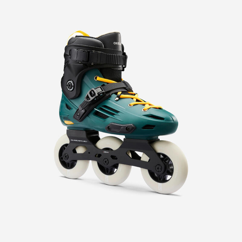 Segunda vida - Patines 3 Ruedas Freeskate Adulto Oxelo MF900 Verde - EXCELENTE