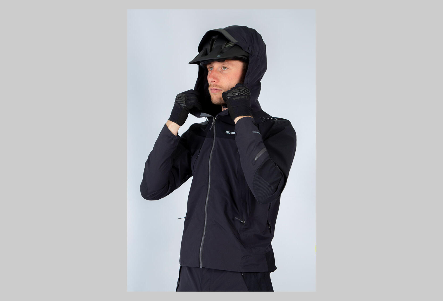 Herren Hardshell-Jacke Mit Verstellbarer Kapuze 6/7