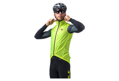 Ale fietsjas gilet guscio light pack geel