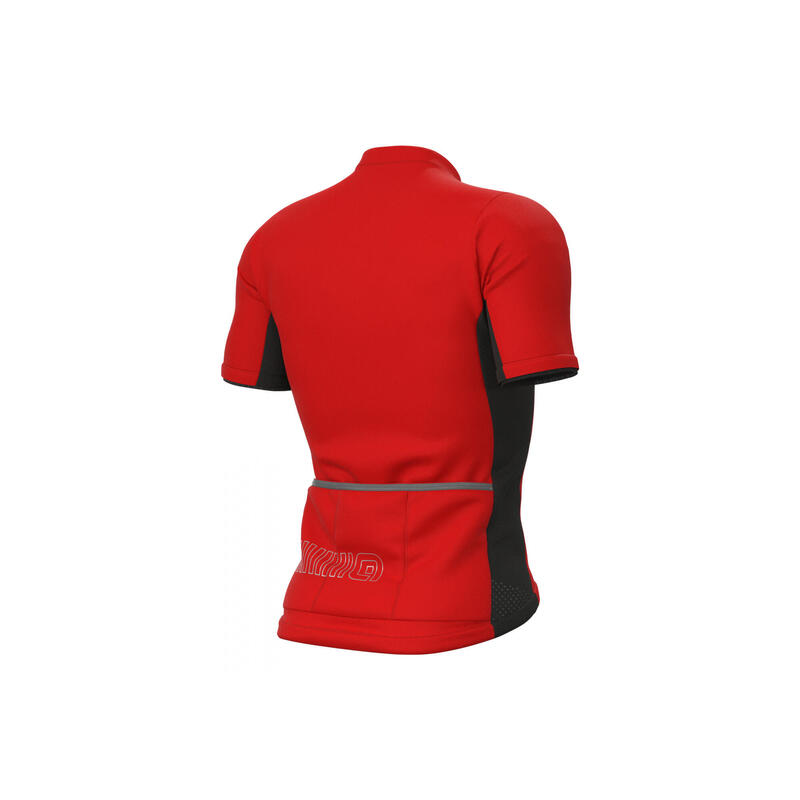 Maillot Manches Courtes Alé Color Block Rouge