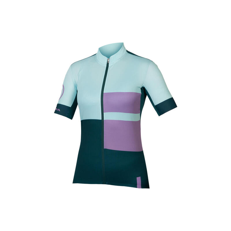 Endura FS260 dames trui met korte mouwen blauw/paars