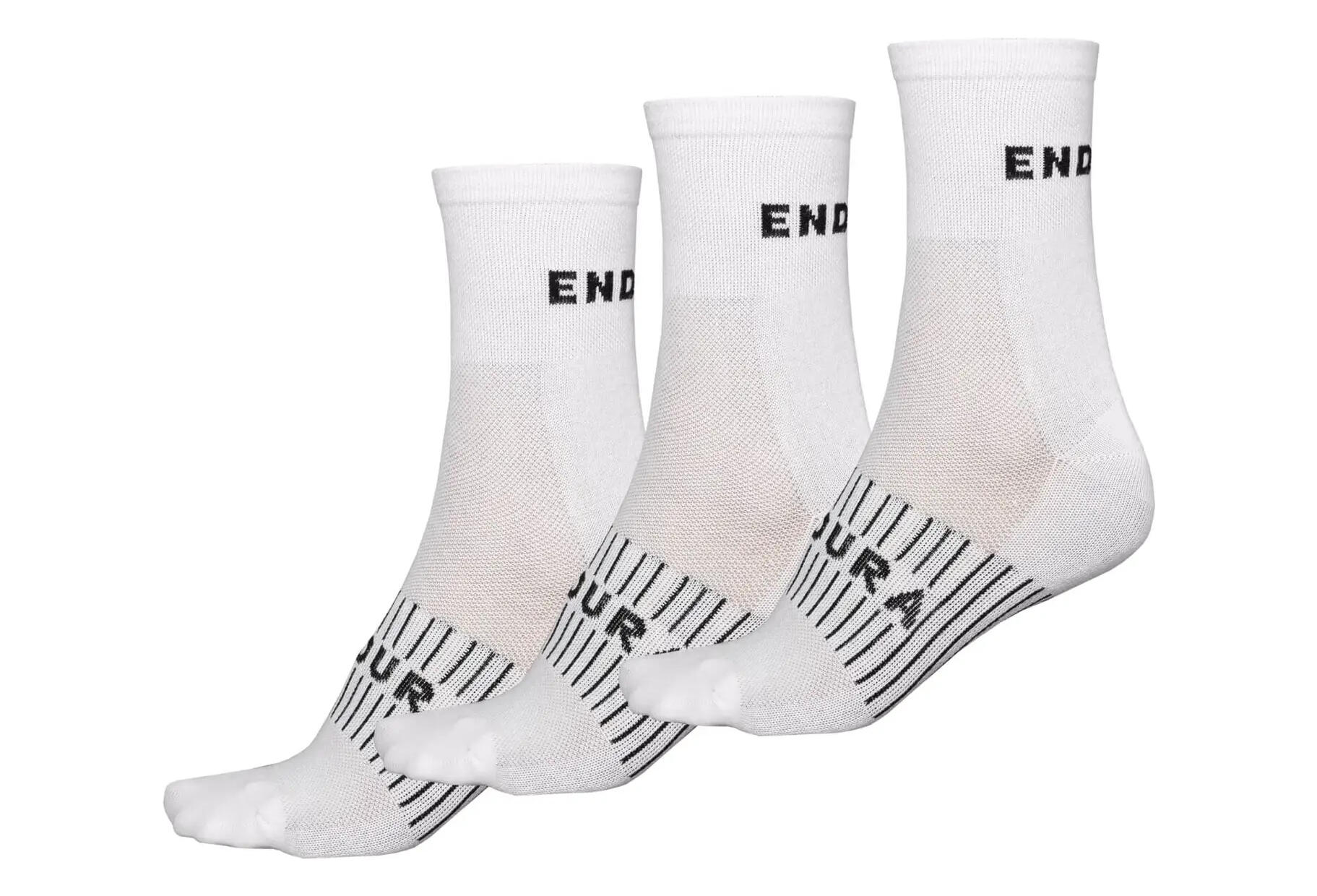 Chaussettes Endura CoolMax Race (Lot de 3 paires) Blanc 2/6