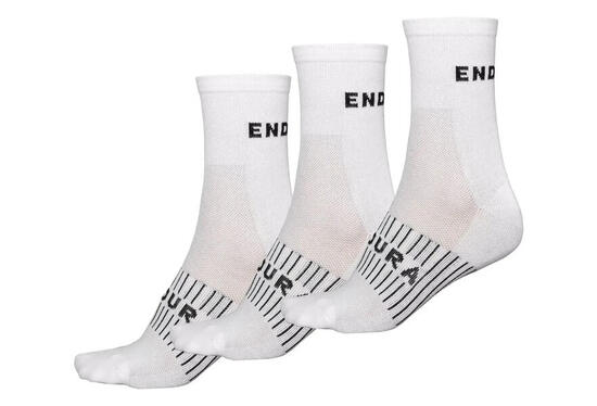 CoolMax Race 3-P Calzini ciclistici a raggi bianchi endura