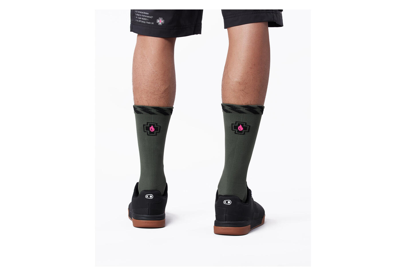 Paire de Chaussettes Muc-Off Technical Riders Vert Kaki 5/7
