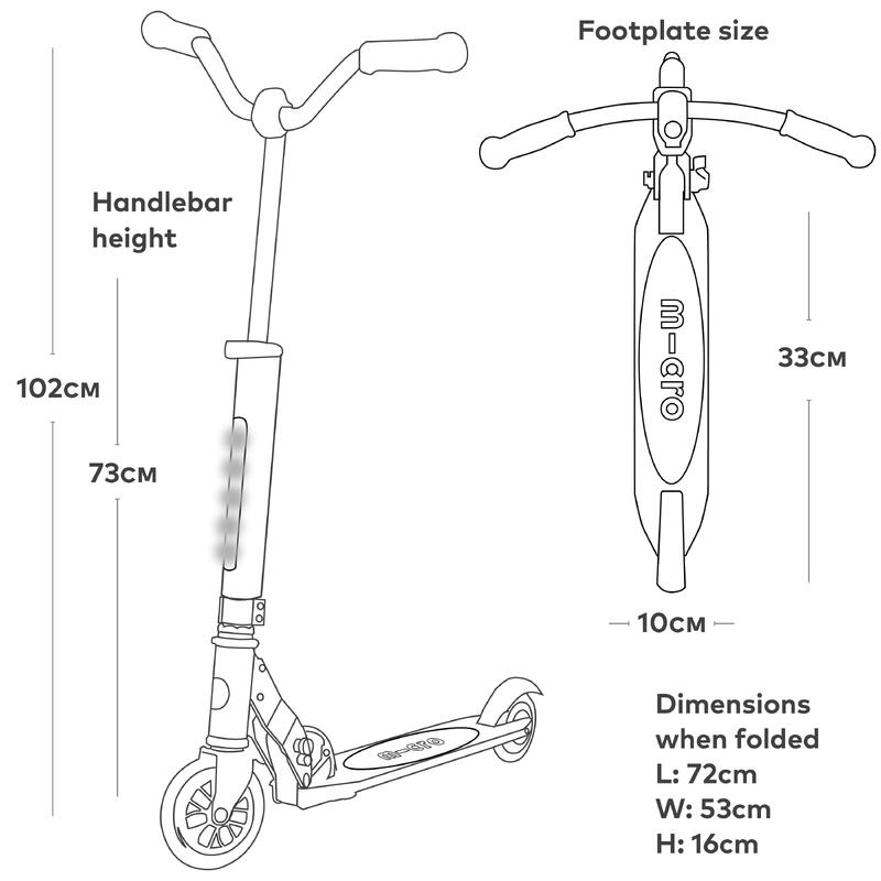 Micro Scooter Sprite Deluxe mit gebogenem Lenker