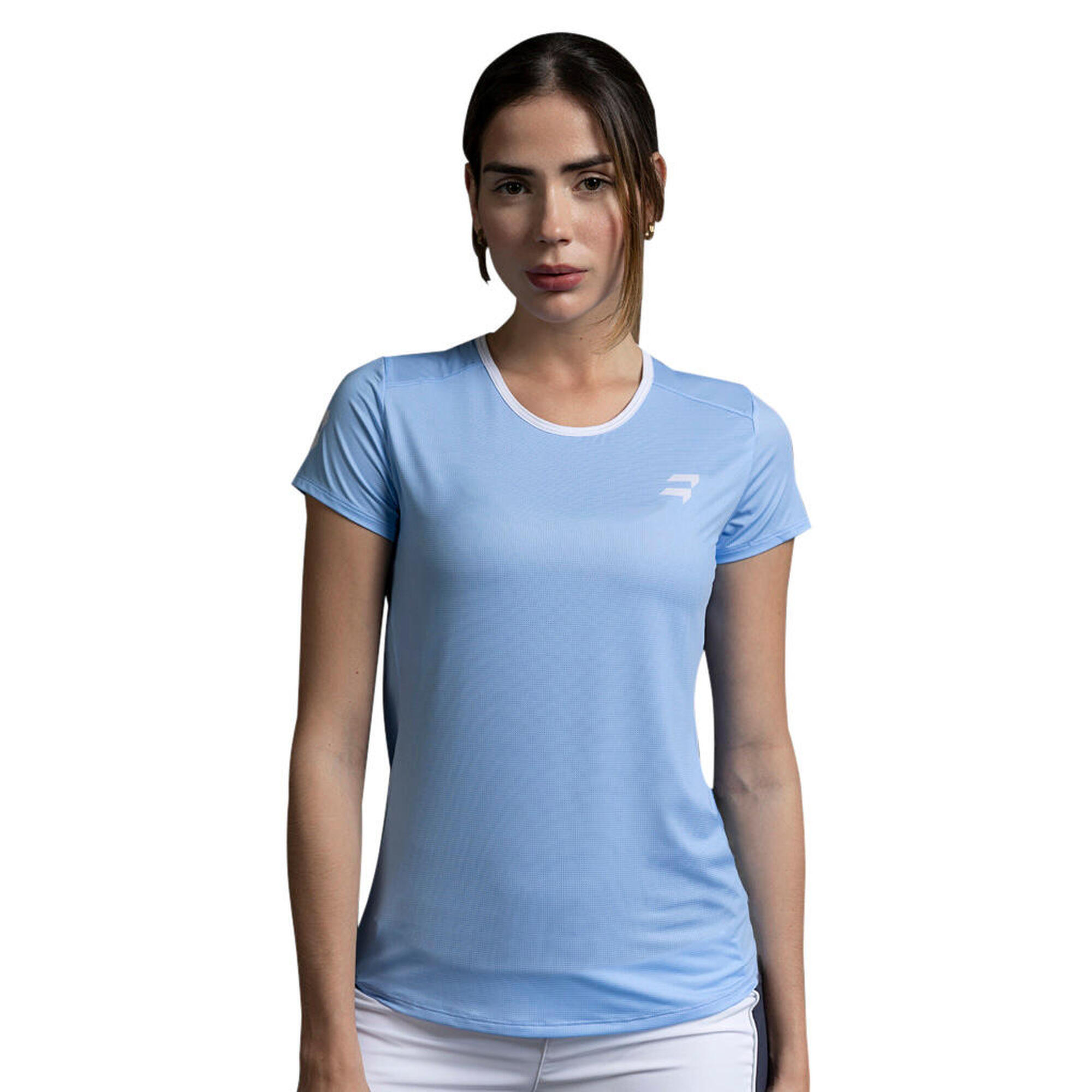 Camiseta de pádel Sira azul claro mujer