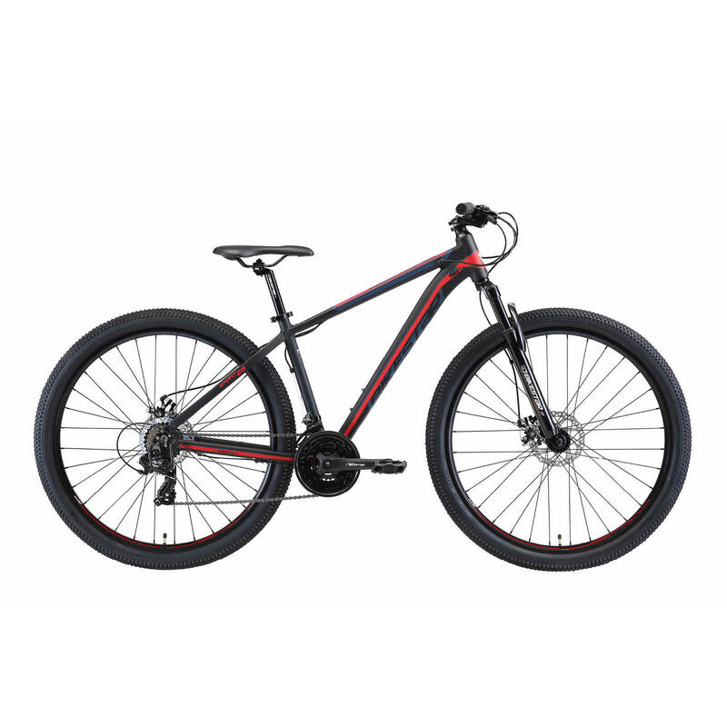 Bikestar 29 pouces, VTT sport semi-rigide 21 vitesses, noir / rouge