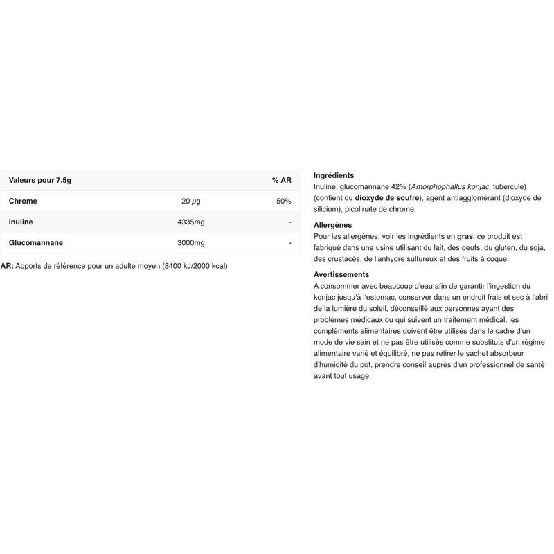 Glucomannan + Chromium - Saveur neutre