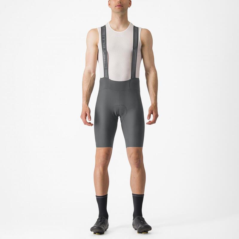 Castelli Espresso Bibshort heren fietsbroek Gunmetal Grey