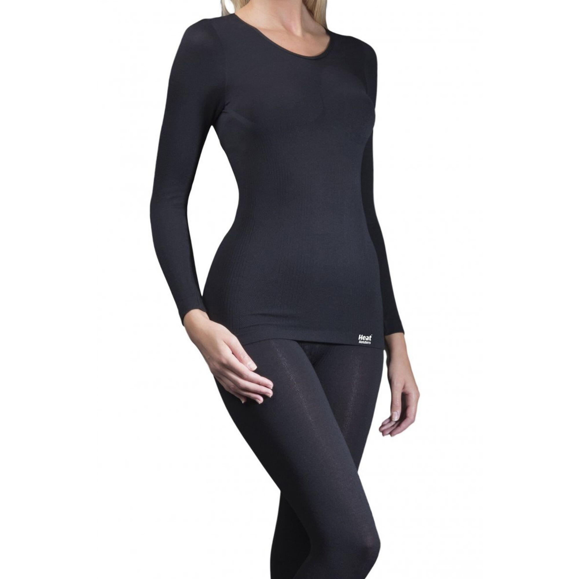 Ladies Cotton Thermal Underwear Long Sleeve Top HEAT HOLDERS