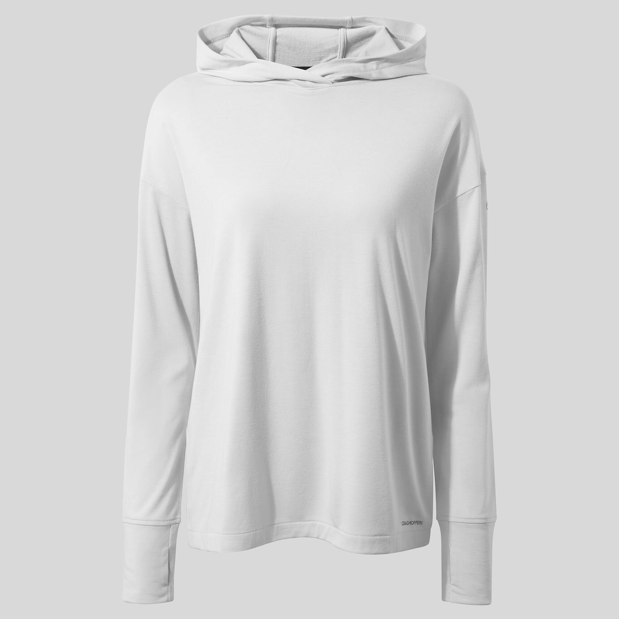 Long sleeve hooded shirt women's hotsell