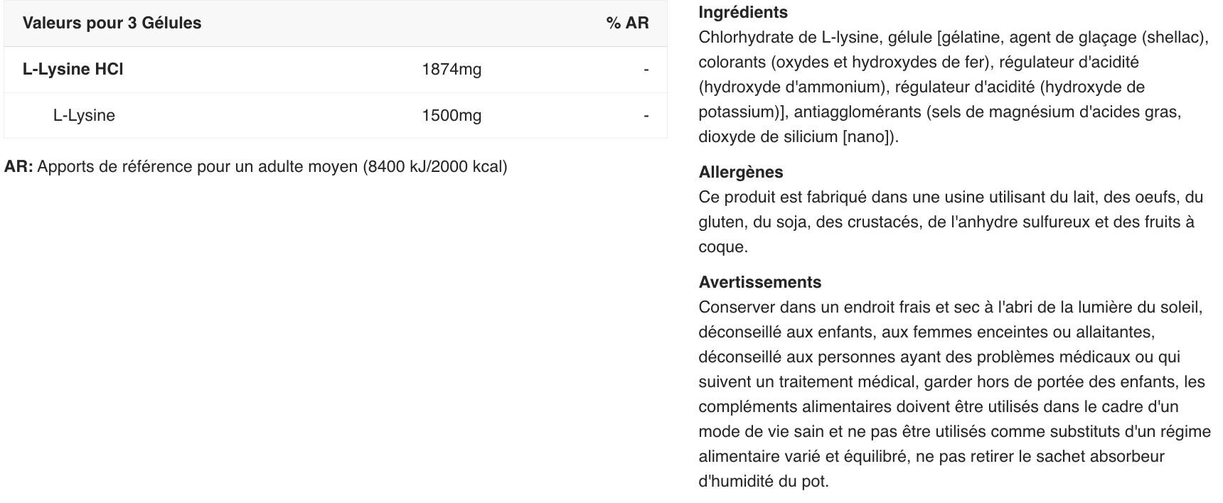 Biotech Usa L-lysine 90 Caps 2/4