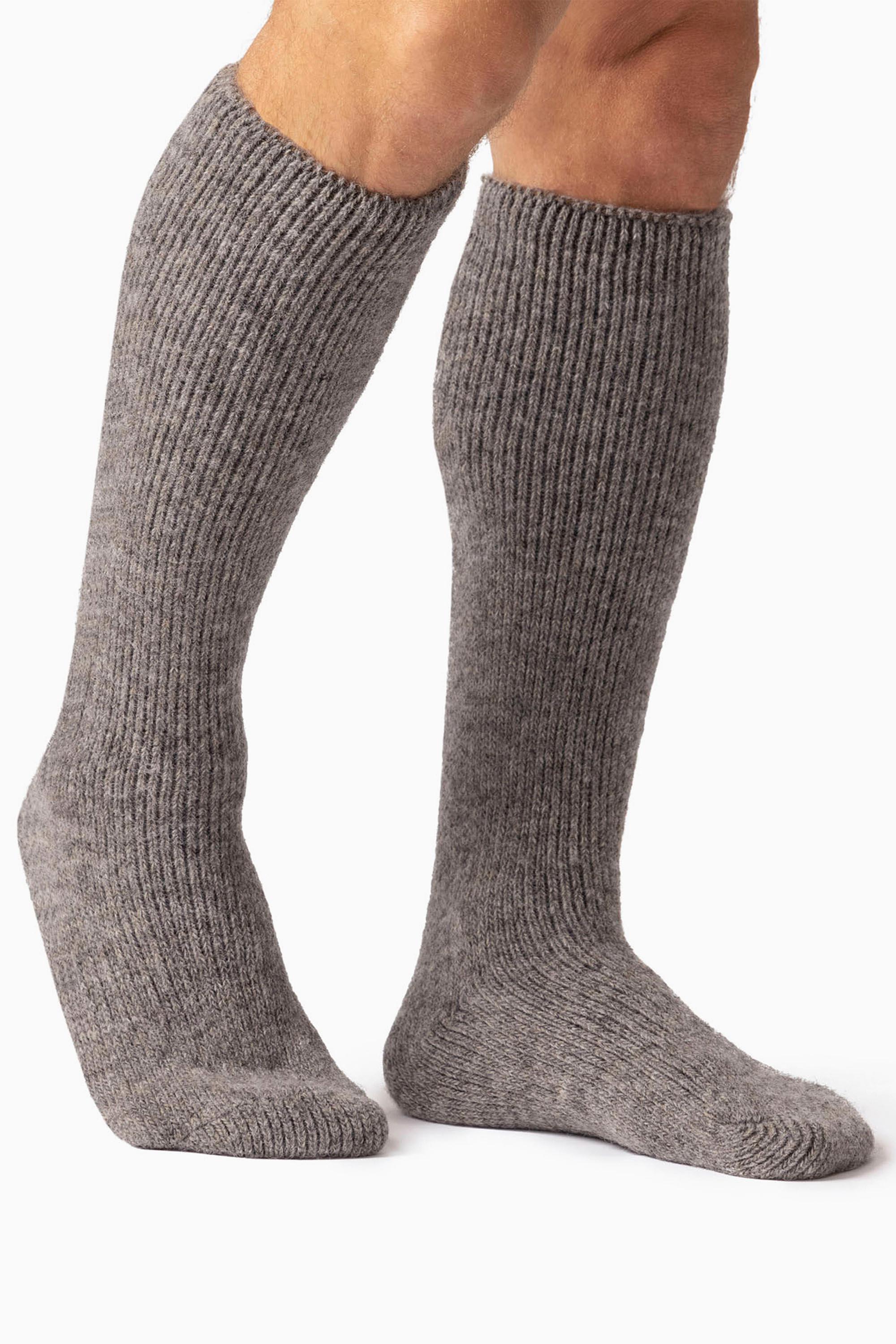 Mens Extra Long Heavy 2.7 TOG Knee High Thermal Wool Rich Socks 3/4