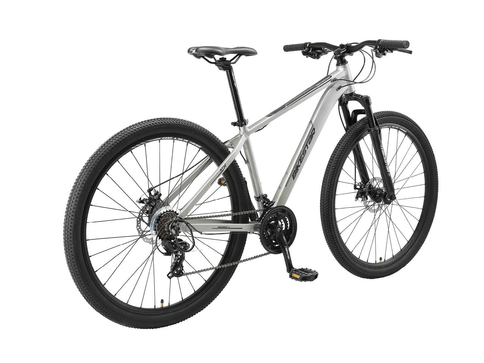 Bikestar Hardtail MTB Alu Sport Medium 29 Inch 21 Speed Zilver 2/4