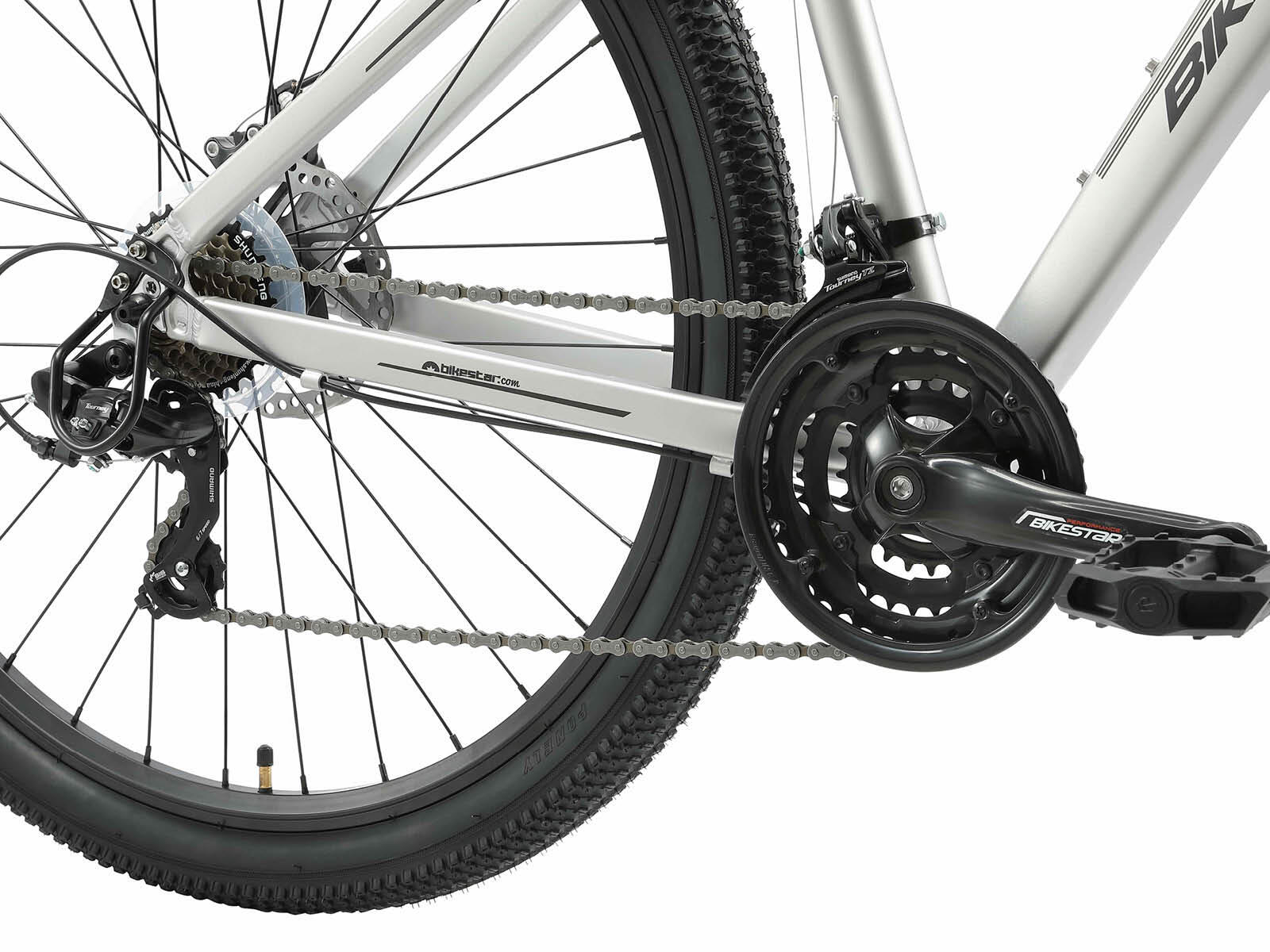Bikestar Hardtail MTB Alu Sport Medium 29 Inch 21 Speed Zilver 4/4