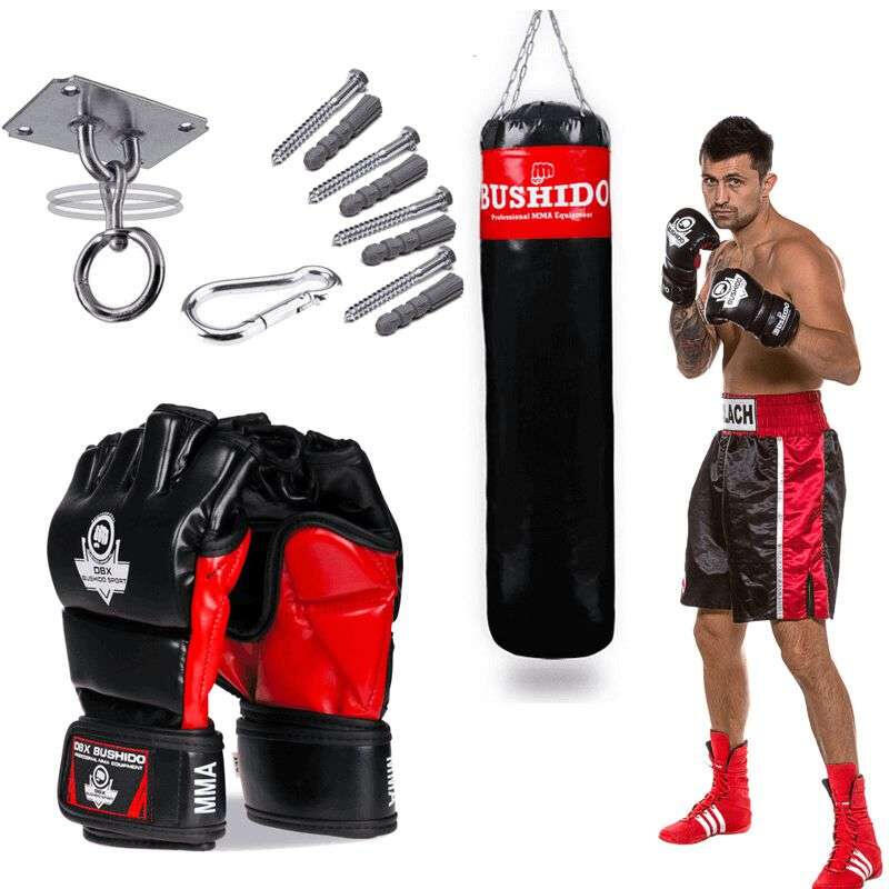 Zestaw bokserski Home Pro 130 BDX Bushido - Worek treningowy + rękawice MMA