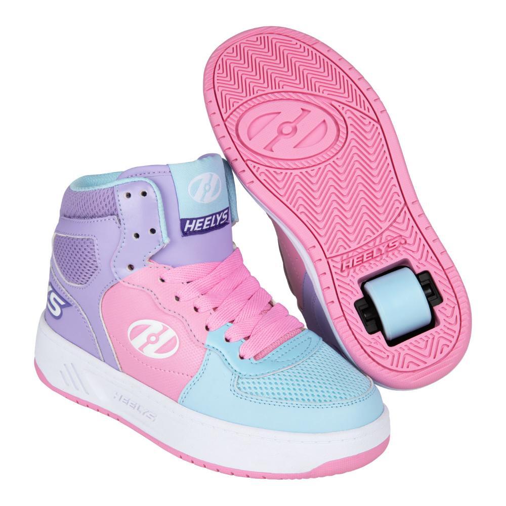 HEELYS Rezerve Ex Blue/Powder Pink/Lavender Kids Heely Shoe