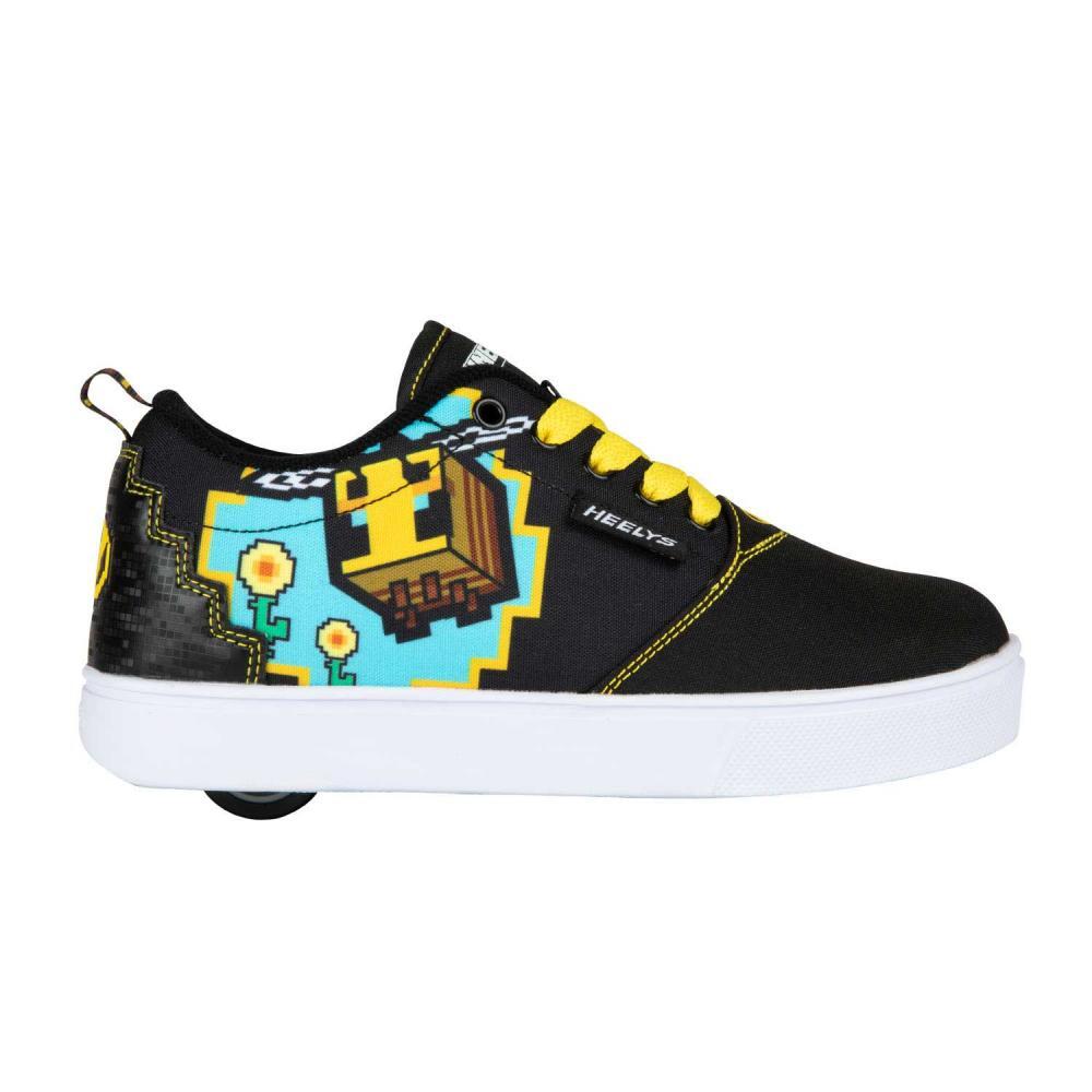 Heelys X Minecraft Pro 20 Prints Black/Yellow Kids Heely Shoe HEELYS