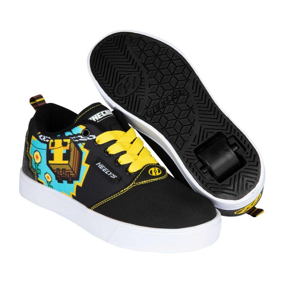 HEELYS Heelys X Minecraft Pro 20 Prints Black/Yellow Kids Heely Shoe