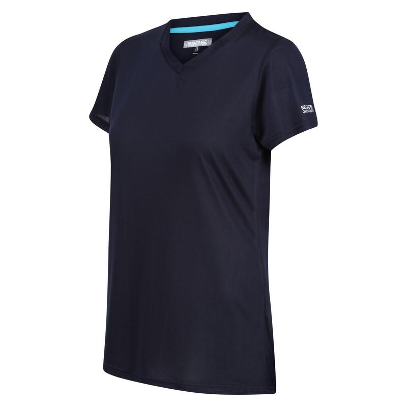 T-shirt de sport avec col en V femme Fingal