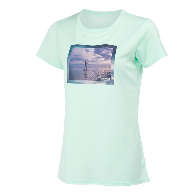 Tshirt FINGAL Femme (Turquoise délavé)