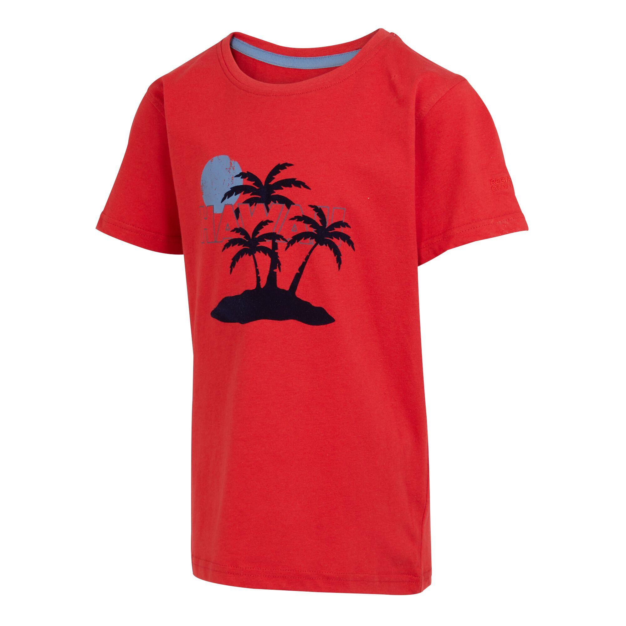 Childrens/Kids Bosley VII Hawaii Palm Tree TShirt (Danger Red) 3/5